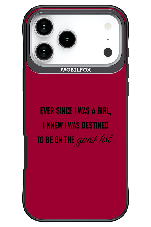 Guest List - Apple iPhone 17 Pro Max