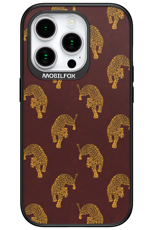 Burgundy Leopard Pattern - Apple iPhone 15 Pro