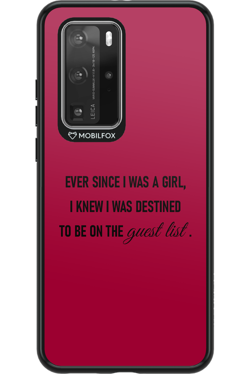 Guest List - Huawei P40 Pro