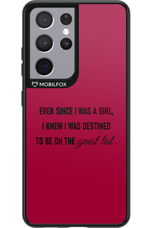 Guest List - Samsung Galaxy S21 Ultra