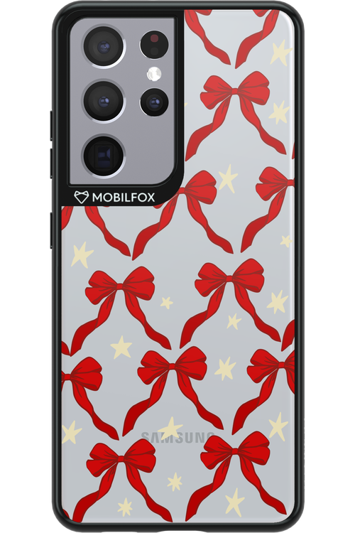 Bow & Stars (Transparent) - Samsung Galaxy S21 Ultra