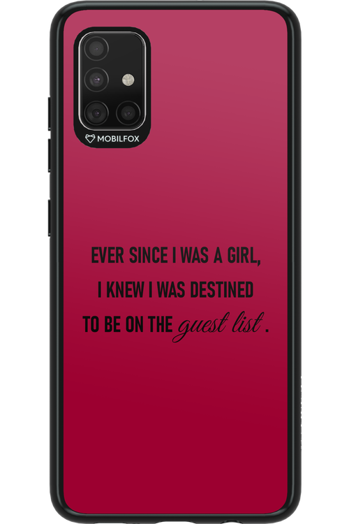 Guest List - Samsung Galaxy A51