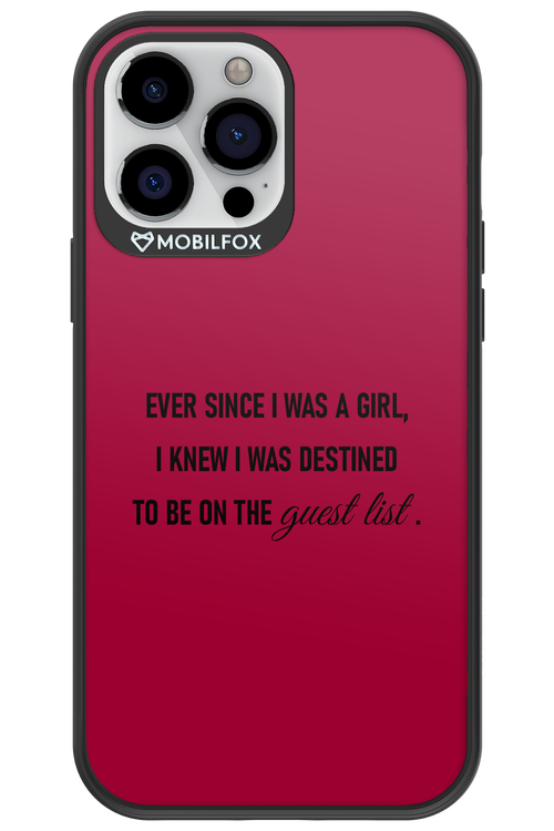 Guest List - Apple iPhone 13 Pro Max