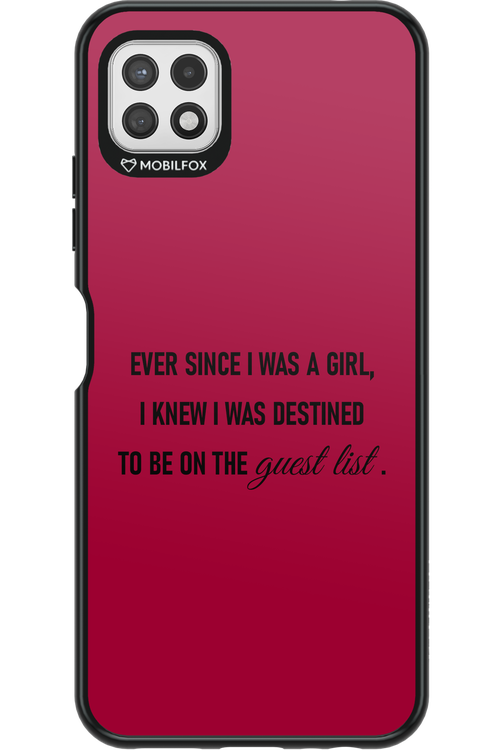 Guest List - Samsung Galaxy A22 5G