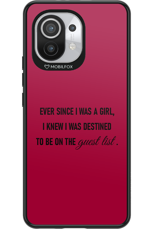 Guest List - Xiaomi Mi 11 5G