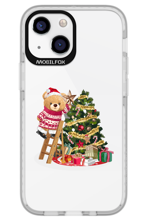 Christmas Bear (Transparent) - Apple iPhone 13 Mini