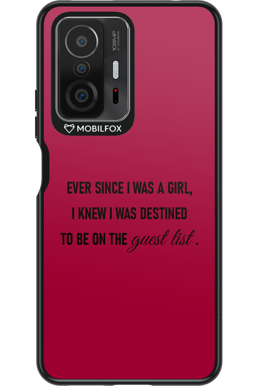 Guest List - Xiaomi Mi 11T Pro