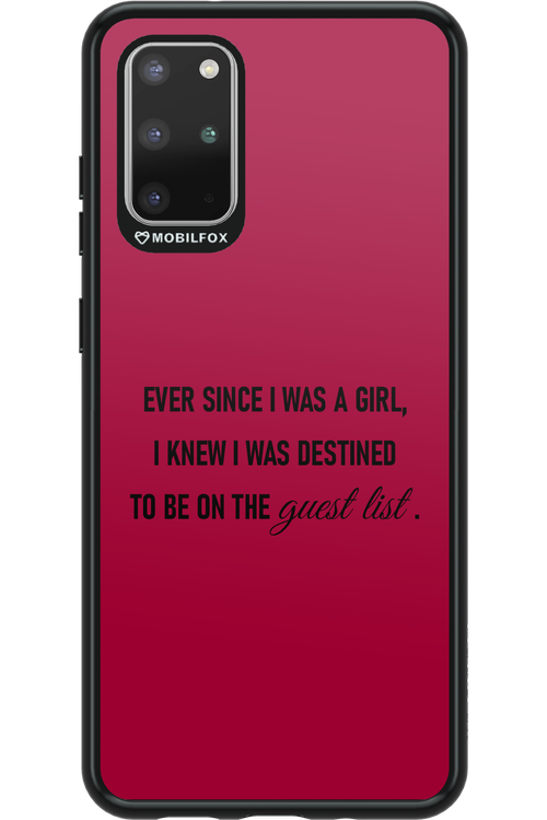 Guest List - Samsung Galaxy S20+