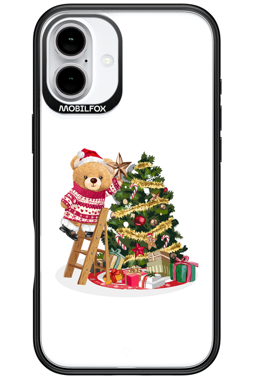 Christmas Bear (Transparent) - Apple iPhone 16 Plus