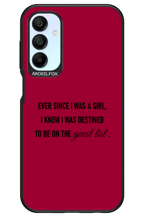 Guest List - Samsung Galaxy A15