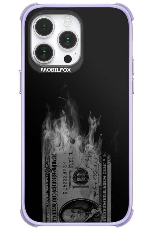 Money Burn B&W - Apple iPhone 14 Pro Max