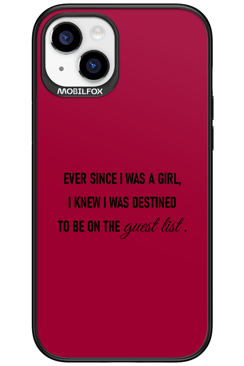 Guest List - Apple iPhone 15 Plus