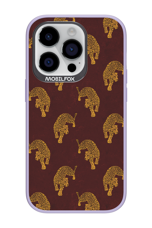 Burgundy Leopard Pattern - Apple iPhone 14 Pro