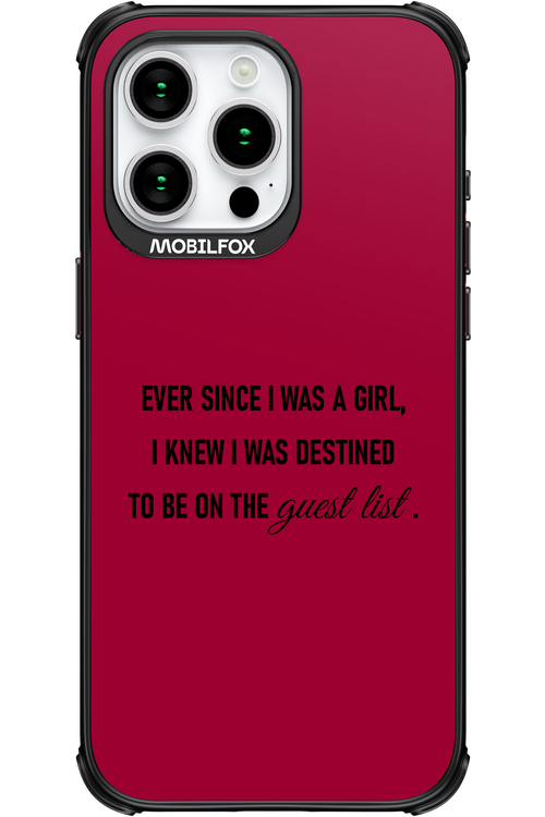 Guest List - Apple iPhone 15 Pro Max