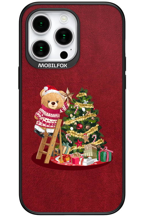 Christmas Bear (Burgundy) - Apple iPhone 15 Pro Max