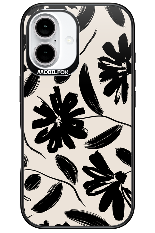 Monochrome Flowerss - Apple iPhone 16