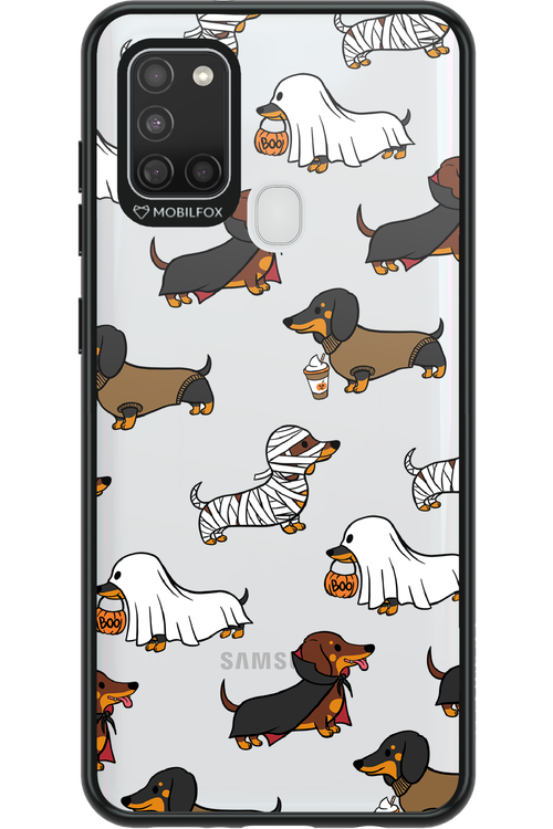 Scary Dachshund (Transparent) - Samsung Galaxy A21 S