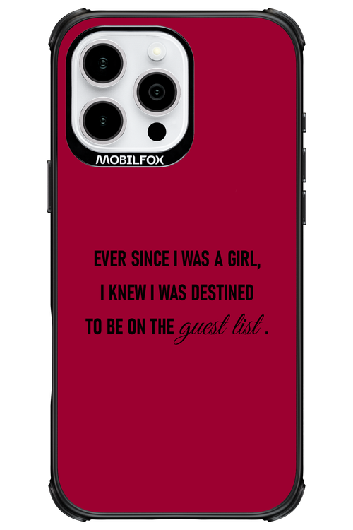 Guest List - Apple iPhone 16 Pro Max