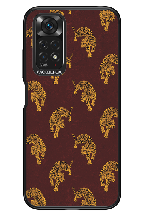 Burgundy Leopard Pattern - Xiaomi Redmi Note 11/11S 4G