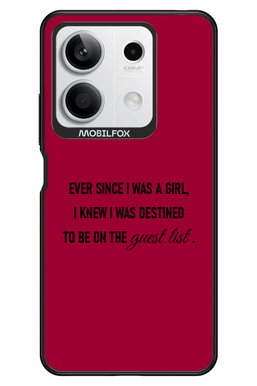 Guest List - Xiaomi Redmi Note 13 5G