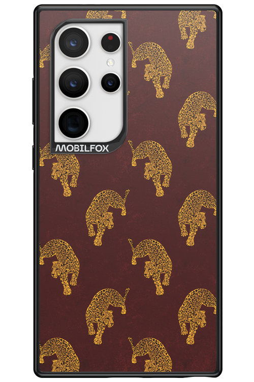 Burgundy Leopard Pattern - Samsung Galaxy S24 Ultra