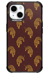 Burgundy Leopard Pattern - Apple iPhone 15