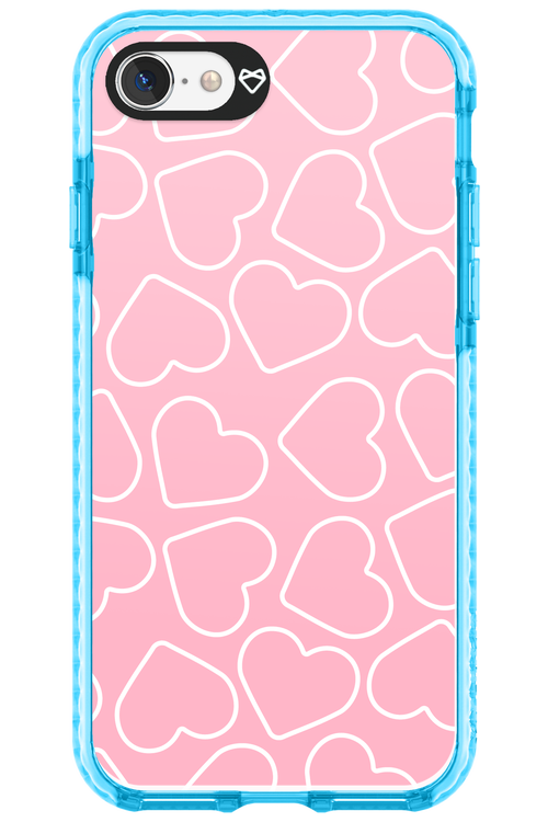 Line Heart Pink - Apple iPhone SE 2022