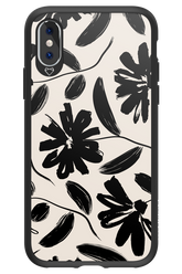 Monochrome Flowerss - Apple iPhone XS