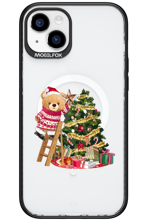 Christmas Bear (Transparent) - Apple iPhone 15 Plus