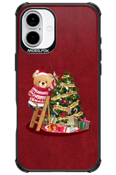 Christmas Bear (Burgundy) - Apple iPhone 16 Plus