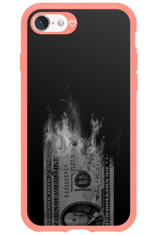 Money Burn B&W - Apple iPhone SE 2020