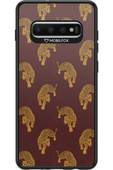 Burgundy Leopard Pattern - Samsung Galaxy S10+