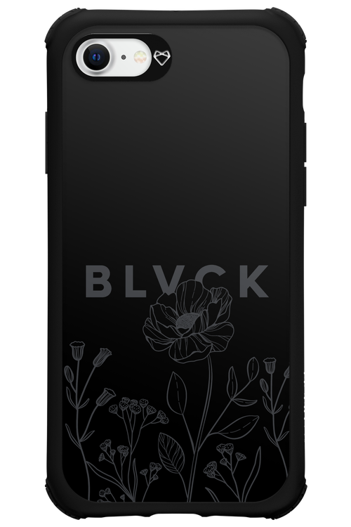 Black Flowers - Apple iPhone 8