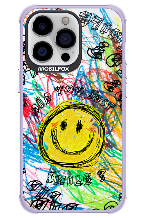 Crayon Smiley Colorful - Apple iPhone 13 Pro