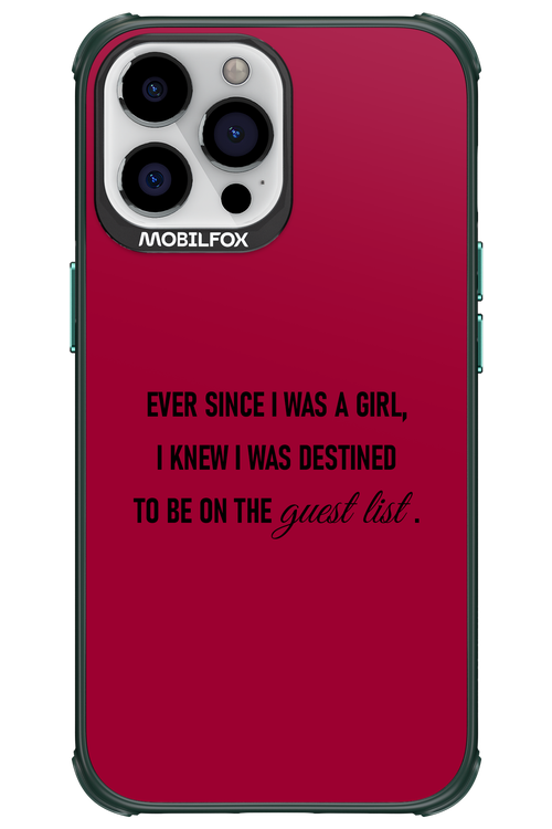 Guest List - Apple iPhone 13 Pro Max