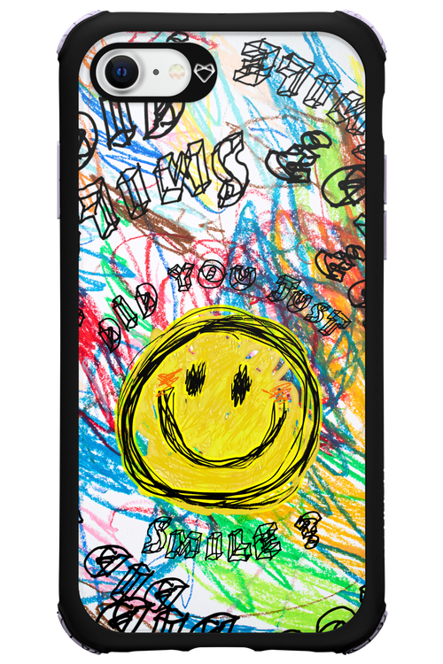 Crayon Smiley Colorful - Apple iPhone SE 2020