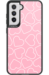 Line Heart Pink - Samsung Galaxy S21 FE