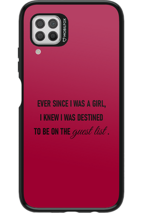 Guest List - Huawei P40 Lite