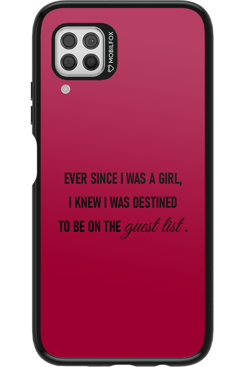 Guest List - Huawei P40 Lite