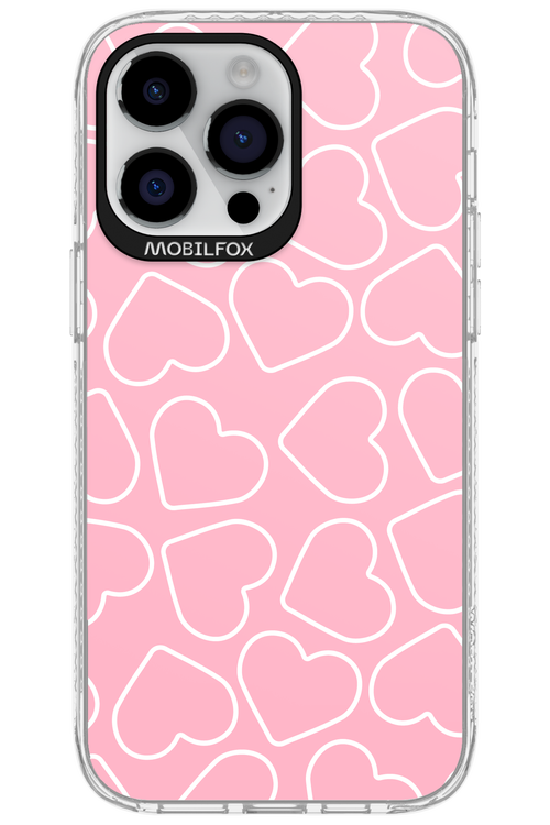 Line Heart Pink - Apple iPhone 14 Pro Max