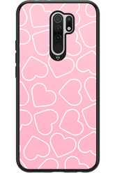 Line Heart Pink - Xiaomi Redmi 9