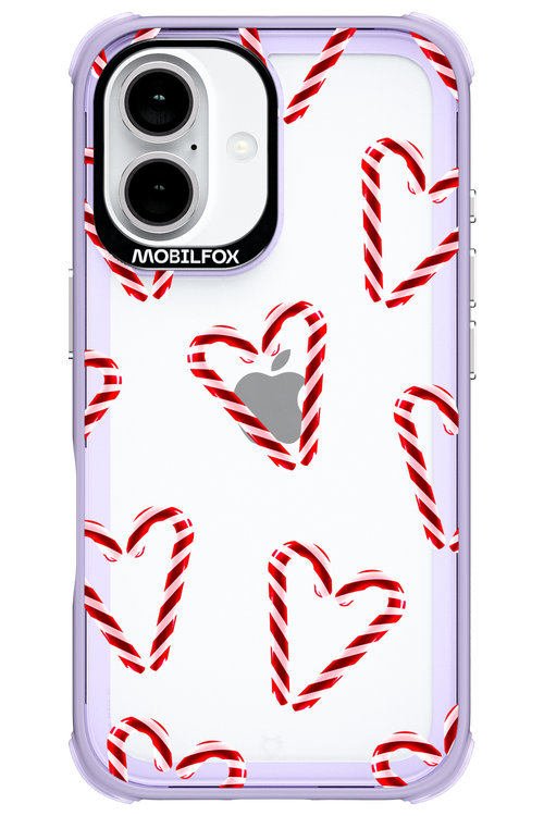 Candy Cane Hearts - Apple iPhone 16