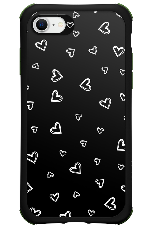 Monochrome Hearts 2.0 - Apple iPhone 7