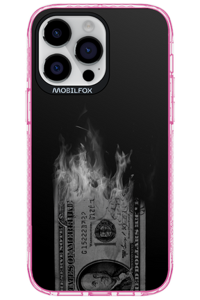 Money Burn B&W - Apple iPhone 14 Pro Max