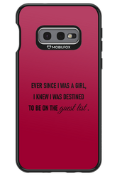 Guest List - Samsung Galaxy S10e
