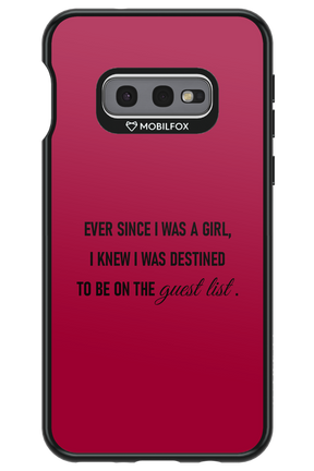 Guest List - Samsung Galaxy S10e