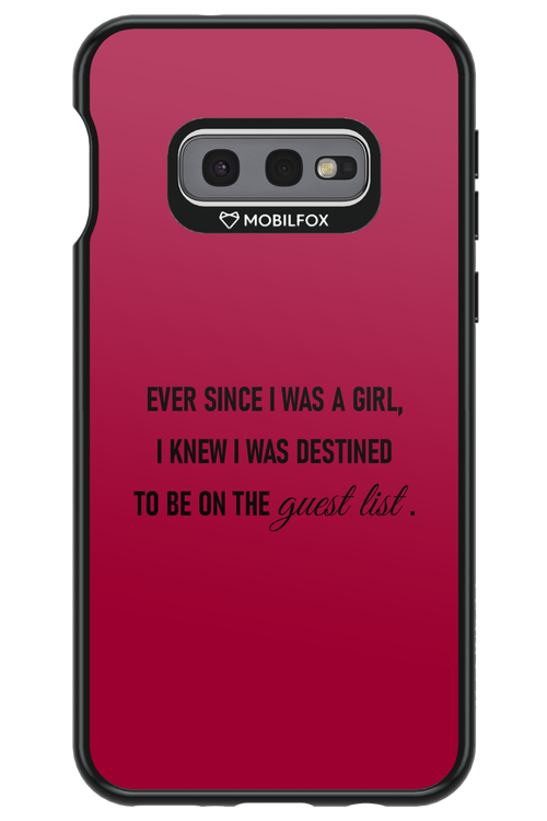 Guest List - Samsung Galaxy S10e