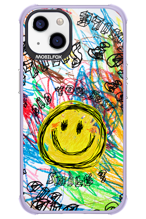 Crayon Smiley Colorful - Apple iPhone 13