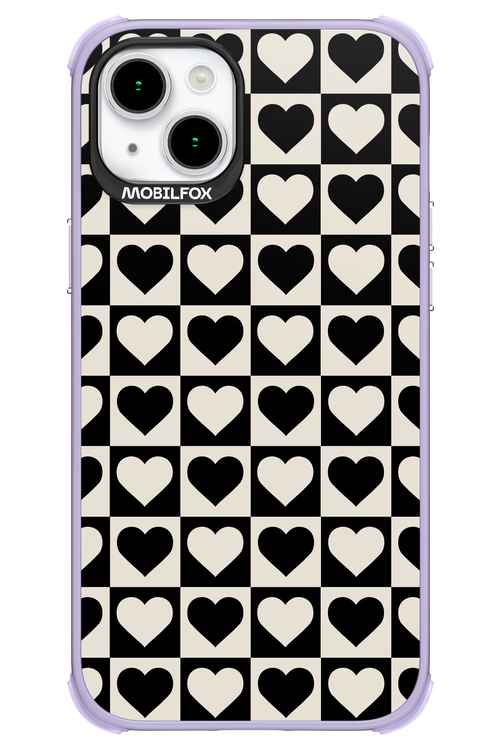 Checkered Heart - Apple iPhone 15 Plus