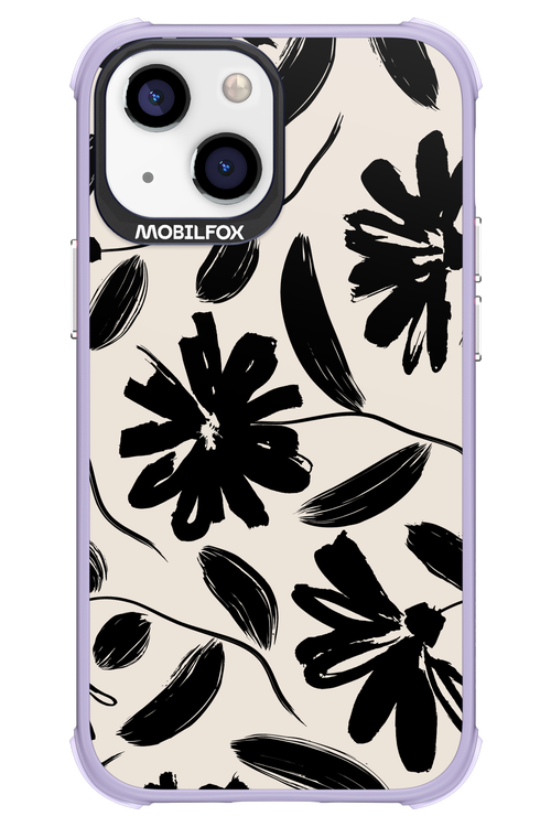 Monochrome Flowerss 2.0 - Apple iPhone 13 Mini